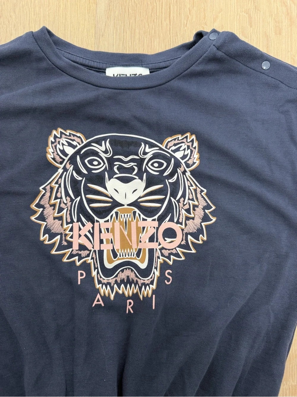 Kenzo Kids Navy Short Sleeve Tiger Romper
